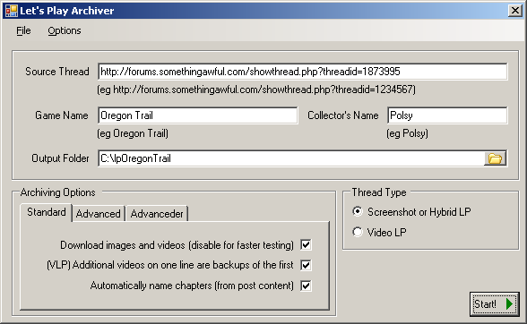 LP Archiver screenshot